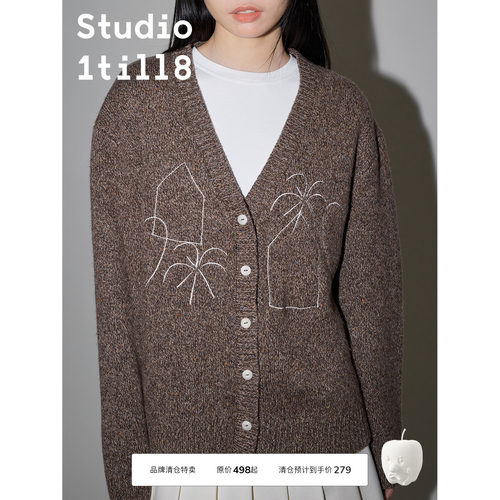 Studio1till8烟花刺绣开衫