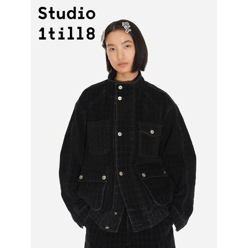 Studio1till8华夫格纹口袋夹克