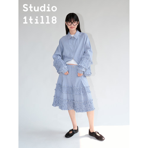 Studio1till8蓝白格打揽套装