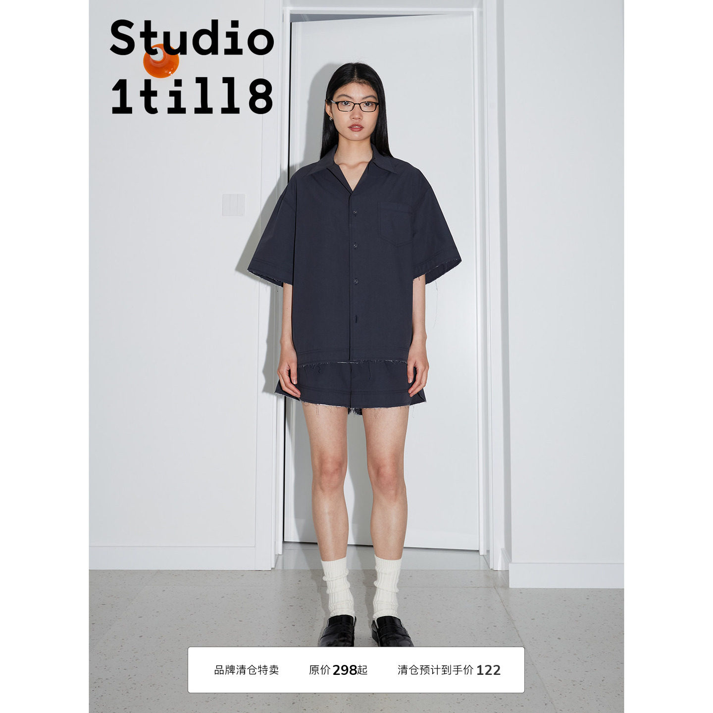 藏青色衬衫Studio1till8图片