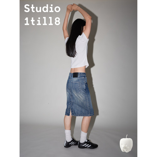 S2421373SK闪电纹包臀裙