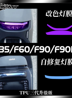 适用九号F35/F60/F90电动车F90M大灯膜仪表膜TPU改色保护膜改装件