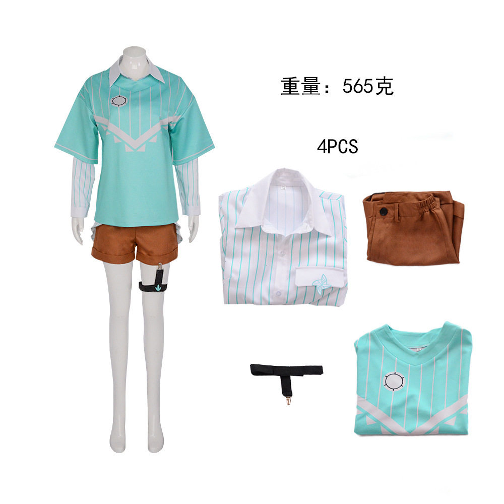 原神cos服神明的假日温迪cosplay同人日常衍生休闲服男女温迪常服