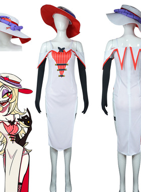 Hazbin Hotel地狱客栈cos服天使路西法晨星cosplay服装性转连衣裙