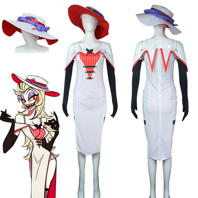 Hazbin Hotel地狱客栈cos服天使路西法晨星cosplay服装性转连衣裙