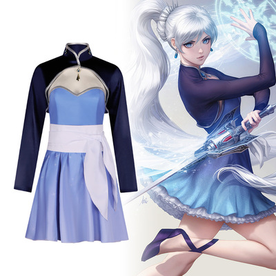 RWBY四色战记cos服Weiss Schnee魏丝 雪倪动漫角色扮演服装万圣节