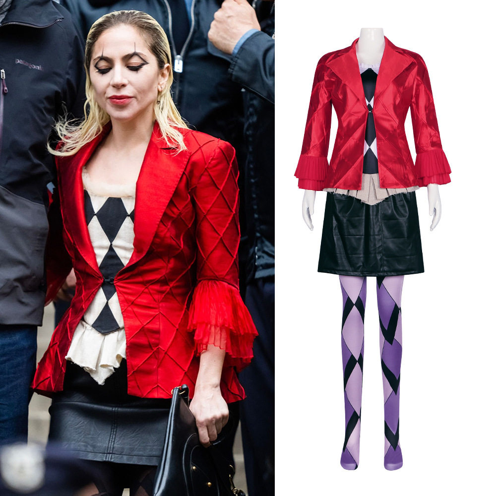 小丑2电影同款cos服lady gaga小丑女哈莉奎茵cosplay表演服装全套