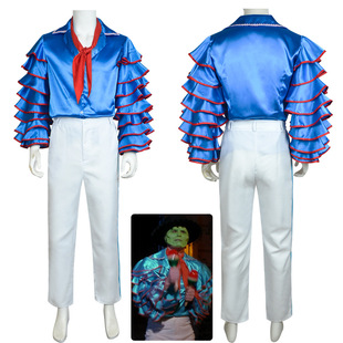 变相怪杰cos斯坦利cosplay服装万圣节新款舞台表演服蓝衬衫