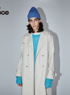 PECE 秋冬 男士长款风衣男 过膝大衣外套