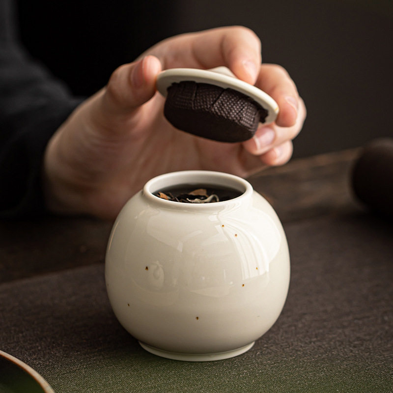 草木灰复古茶叶罐陶瓷小