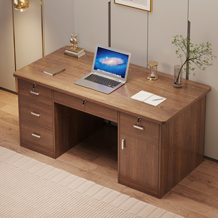 电脑桌台式 家用实木书桌卧室中式 简易桌子工作台学生学习桌办公桌