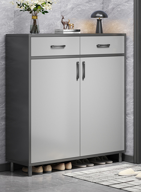 鞋柜家用门口玄关柜一体室内新款2024爆款实木色入户储物柜鞋架子