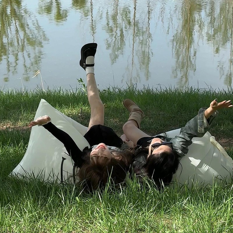 充气沙发户外懒人折叠便携式气垫床野餐露营音乐节神器双人坐躺椅