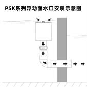 鱼池面吸口面水口面排过滤器锦鲤池浮动式 排水口阻挡饲料收集落叶