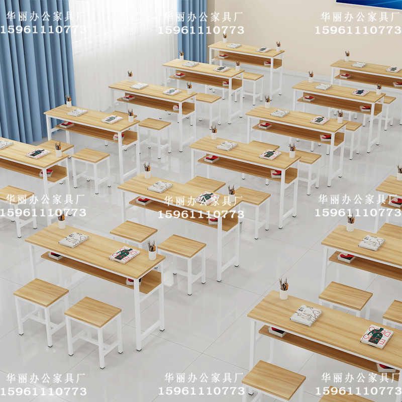 学生课桌椅培训桌辅导班学校书桌托管班补习班写字桌教室书法桌子图片