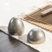 keith铠斯钛茶叶蛋内置茶滤茶漏泡茶器具纯钛过滤茶球便携泡茶器
