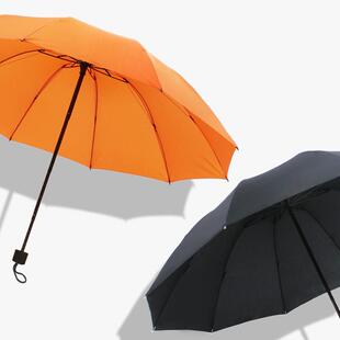 雨伞大号手动双人折叠伞男士学生黑色男生简约大黑伞纯黑晴雨两用