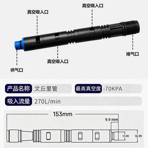 科硕思VTM文丘里管真空发生器高真空度大流量吸盘多级真空管气动