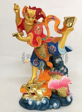 16寸敦煌彩贴金魁星站魁星魁星踢斗神像佛像神像新品