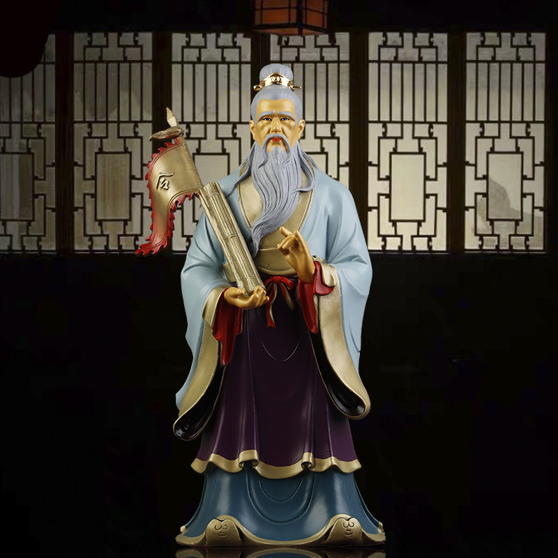 纯铜鬼谷子王禅老祖神像神算子玄微子办公室家居工艺品摆件新品