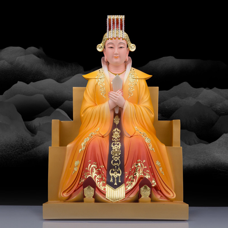 树脂泰山奶奶神像碧霞元君泰山娘娘圣老母佛像居家供奉桌面摆件