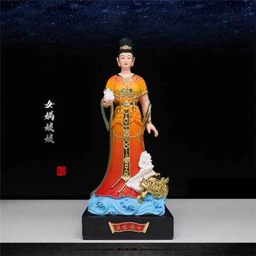 站女娲娘娘希氏神像创世女神娲皇女阴娘娘女菩萨家居镇宅树脂佛像