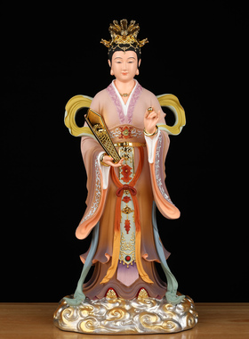 碧霞元君神像泰山娘娘圣母老母奶奶像体真身树脂佛像家用供奉摆件