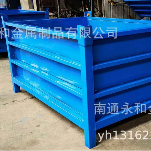 固定储笼折叠重型铁仓框物流周转箱分储拣料箱仓库物铁IPE皮物箱