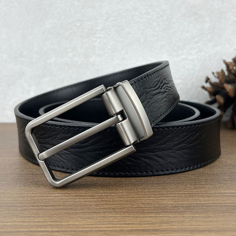 手工头层牛皮皮带植鞣针扣男士工装裤做旧真皮潮裤腰带手工制作