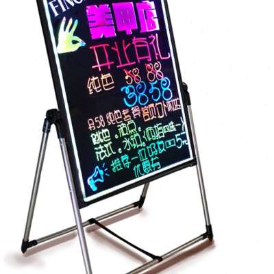 厂促厂促发光广告牌闪光板写字插电亮灯电子手写荧光板广告板小i.