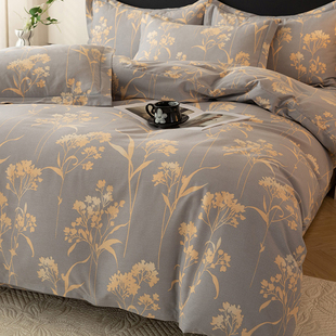 简约全棉被套单件100纯棉磨毛被罩单人学生三件套1.5m150x200x230