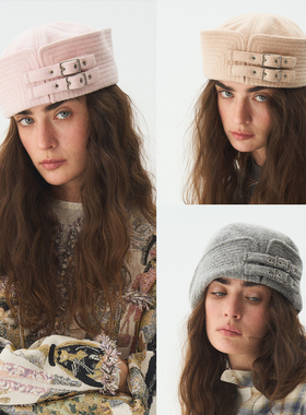 JOJOKUR 设计师限定织银航海风药盒帽_小众腔调秋冬单品水手帽