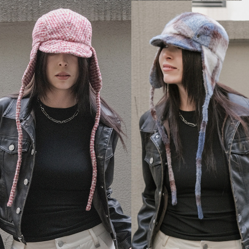 JOJOKUR 复古羊毛呢格纹魅力雷锋帽情侣保暖红白护耳帽毛绒飞机帽,服饰配件/皮带/帽子/围巾,帽子,淘宝优惠券,粉丝福利购,淘宝优惠卷