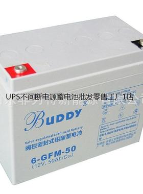 BUDDY蓄电池6-FM-40宝迪阀控密封式铅酸蓄电池12V40AHUPS电源配套