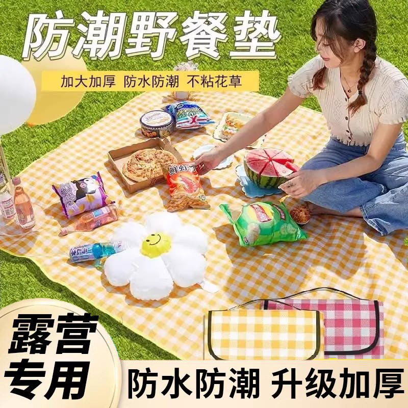 野餐垫防潮垫加厚户外野炊野营沙滩帐篷地垫防水草坪垫子便携郊游