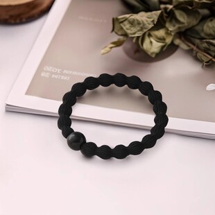 发圈头绳扎头发橡皮筋豆豆黑色高马尾简约气质女高弹力耐用套头饰
