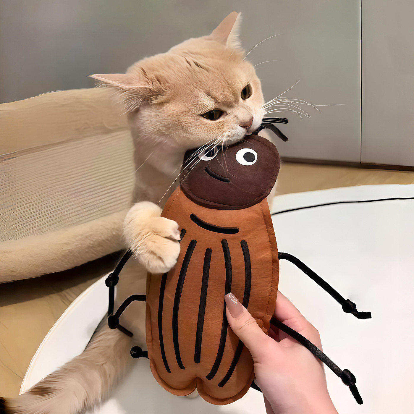 猫薄荷蟑螂公仔猫咪玩具自嗨