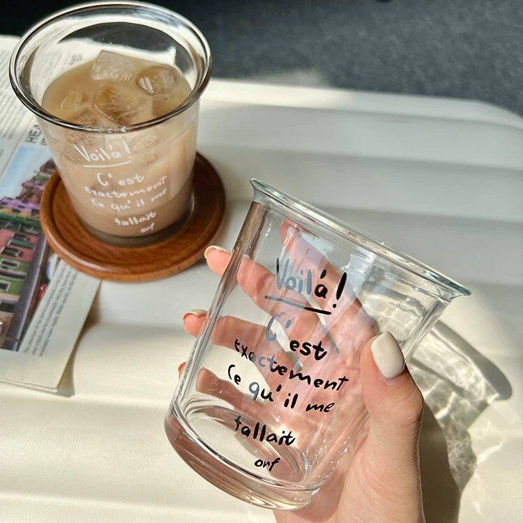 玻璃咖啡杯冰美式杯子家用高颜值