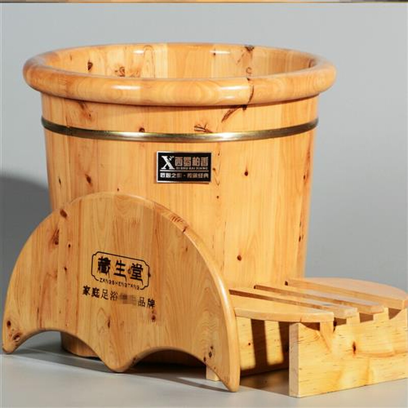 极速熏蒸c桶蒸汽泡脚木桶多功能便携式木质家用高深过膝盖保温足