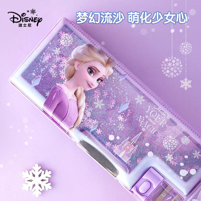 冰雪奇缘流沙文具盒女孩小学生