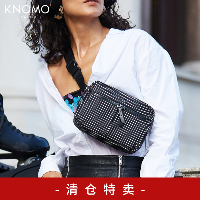 英国KNOMO潮牌Palermo波点斜挎包腰包单肩包女士小包