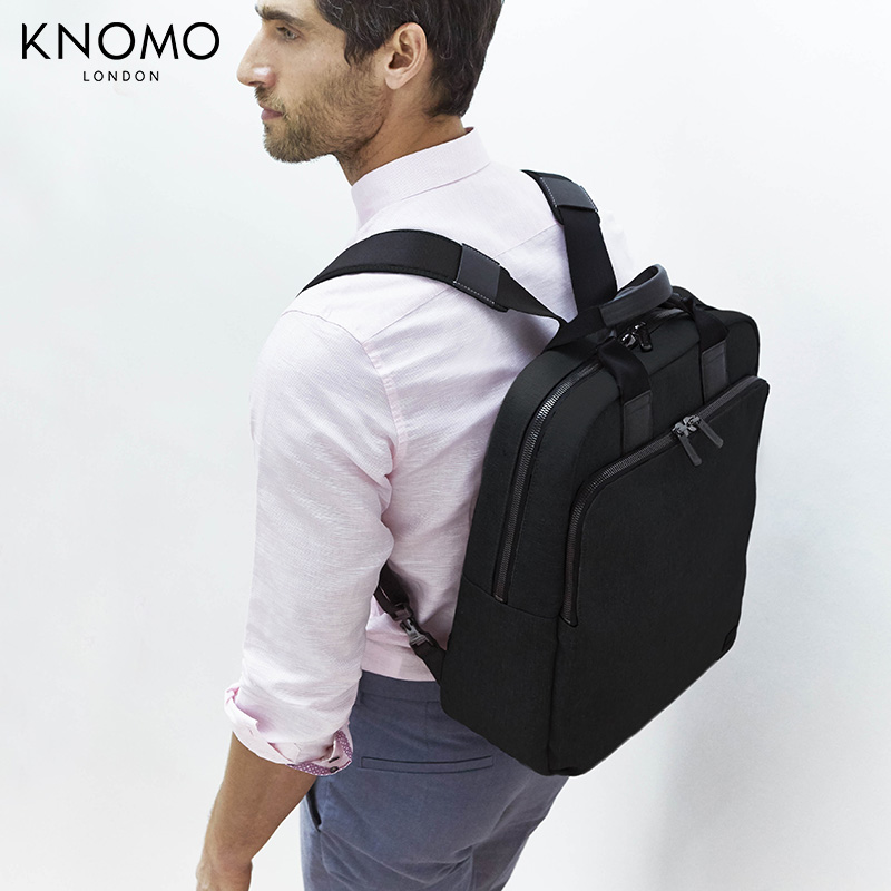 英国KNOMO男士双肩包James出差大容量防水电脑包通勤商务16寸背包