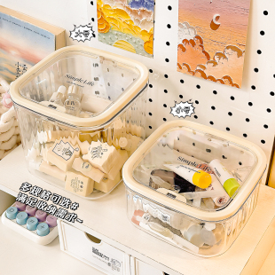 次抛精华收纳盒子桌面亚克力透明桌上化妆品护肤小样小杂物置物架