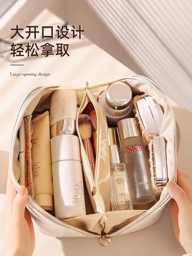 Вместительная и большая косметичка, портативная брендовая сумка через плечо, сумка для хранения для путешествий, изысканный стиль, популярно в интернете, коллекция 2023