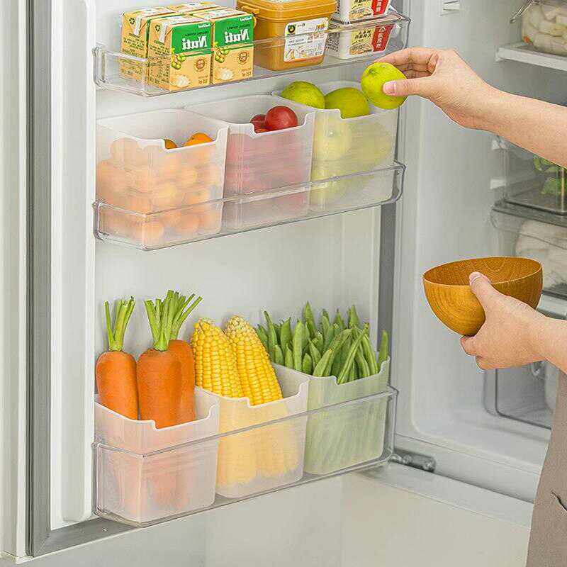 冰箱侧门收纳盒分装整理神器内侧保鲜侧面储物门上盒子厨房