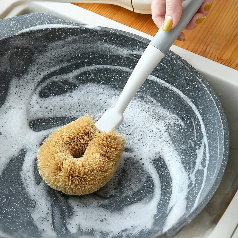 刷锅神器洗锅刷子家用厨房清洁去污不沾油长柄椰棕不伤锅刷碗炊帚