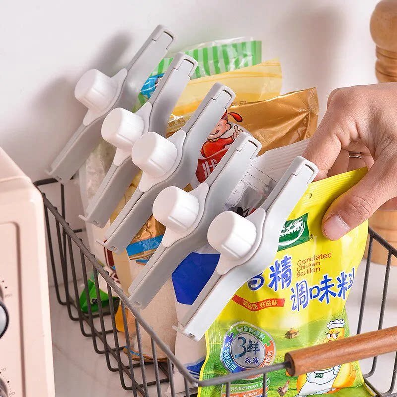 食品封口夹密封出料嘴零食食品塑料袋厨房调味料夹奶粉保鲜防潮夹