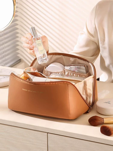 Вместительная и большая косметичка, портативная брендовая сумка через плечо, сумка для хранения для путешествий, изысканный стиль, популярно в интернете, коллекция 2023