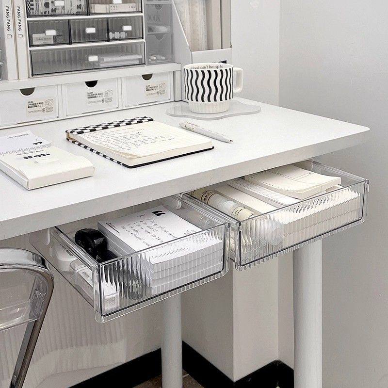 桌下收纳盒抽屉式粘贴抽屉隐形双层收纳神器办公桌面隐藏式免打孔,收纳整理,其他收纳盒,淘宝优惠券,粉丝福利购,淘宝优惠卷