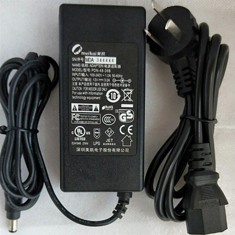 原装Centerm美凯 12V 3A 升腾D610 智能终端电源适配器PDN-48-36B
